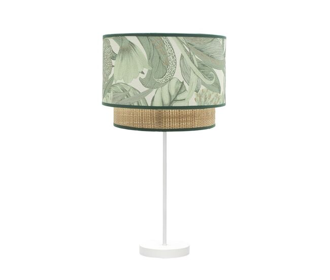 Lampara sobremesa metal color blanco serie congo 30cm