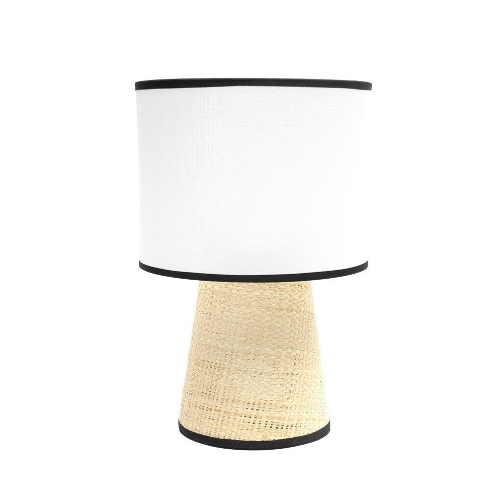 Lampara sobremesa metal color blanco serie camboya 25cm