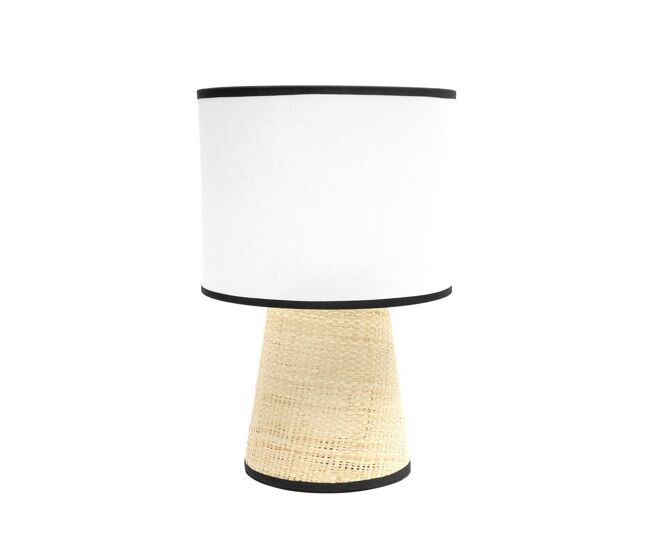 Lampara sobremesa metal color blanco serie camboya 25cm