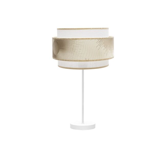 Lampara sobremesa metal color blanco serie nepal 30cm