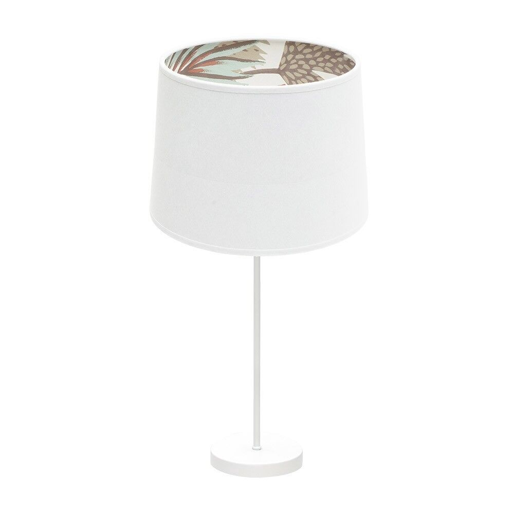 Lampara sobremesa metal color blanco serie tunez 30cm