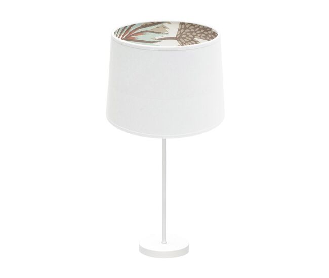 Lampara sobremesa metal color blanco serie tunez 30cm