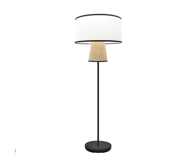 Lampara de pie metal color blanco serie camboya 40cm