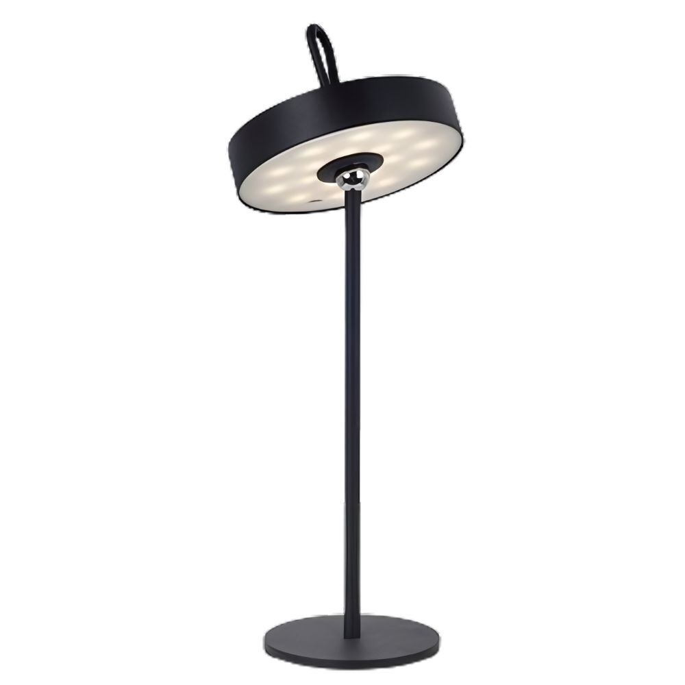 Lampara sobremesa metal color negro serie gong 13cm