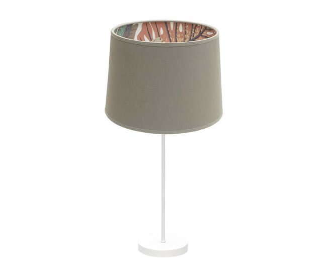 Lampara sobremesa metal color blanco serie tunez 30cm
