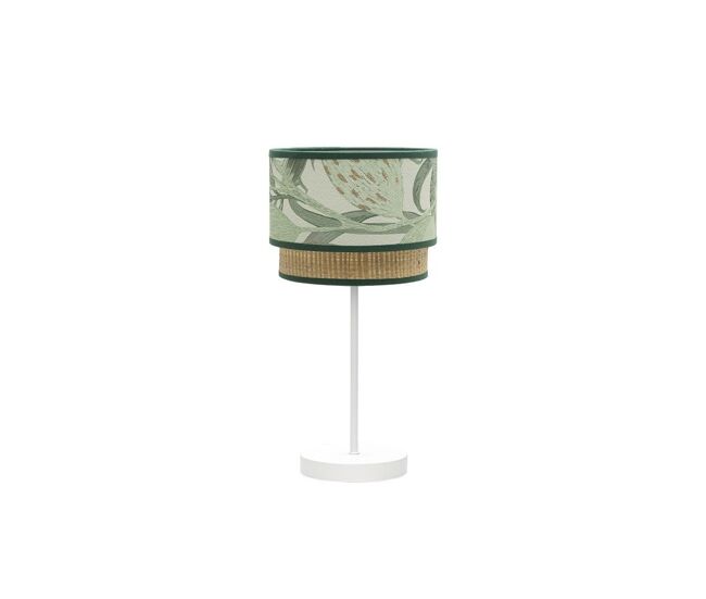 Lampara sobremesa metal color blanco serie congo 18cm