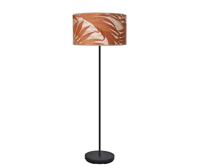 Lampara de pie metal color naranja serie moda 40cm