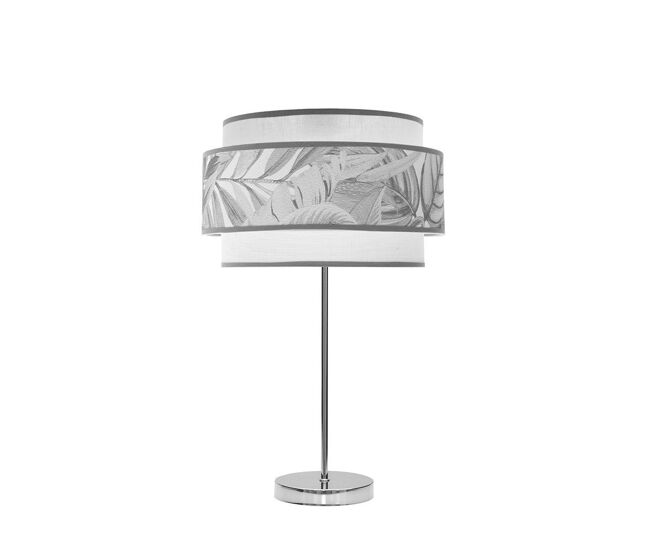 Lampara sobremesa metal color cromo serie camerun 30cm
