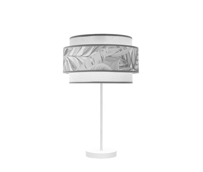 Lampara sobremesa metal color blanco serie camerun 30cm