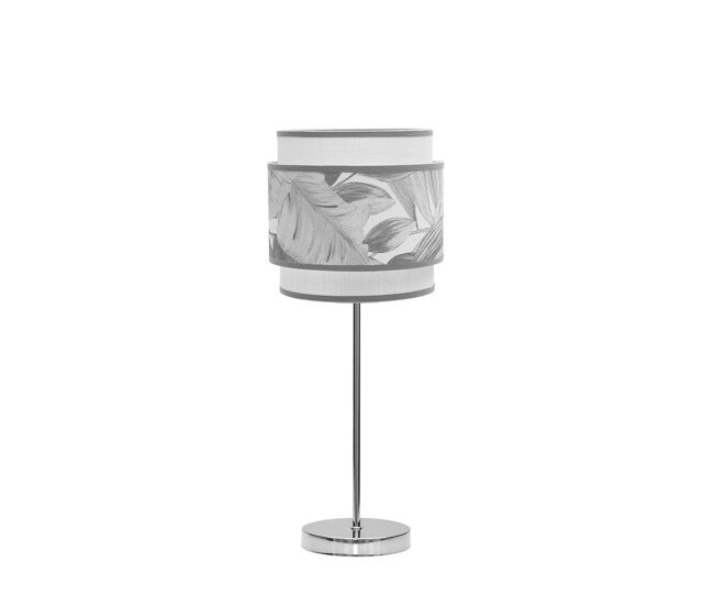Lampara sobremesa metal color cromo serie camerun 18cm