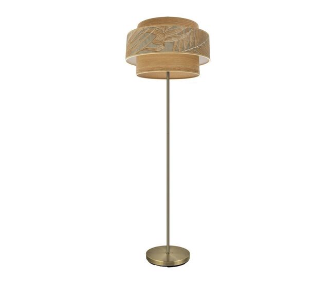 Lampara de pie metal color dorado serie samoa 40cm