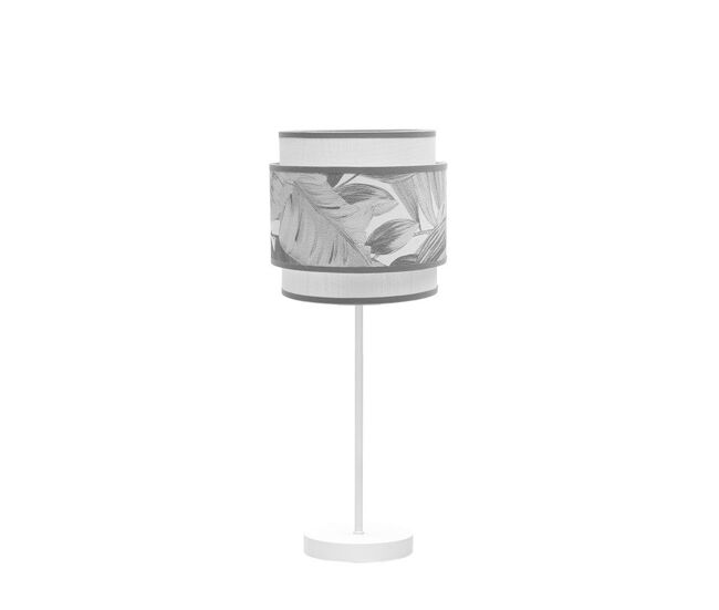 Lampara sobremesa metal color blanco serie camerun 18cm