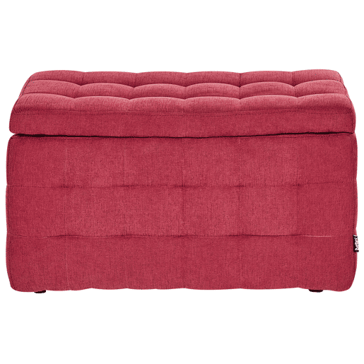 Repousa-pés com arrumação MICHIGAN Tecido Vermelho
