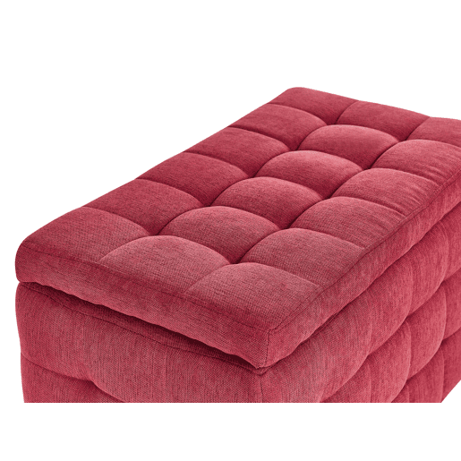 Repousa-pés com arrumação MICHIGAN Tecido Vermelho