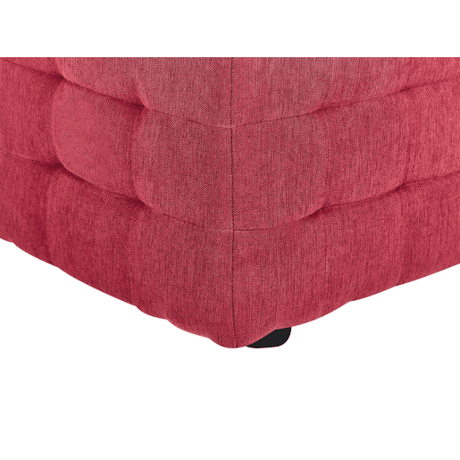 Repousa-pés com arrumação MICHIGAN Tecido Vermelho