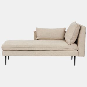 Chaise longue à direita YERRES Tecido Creme