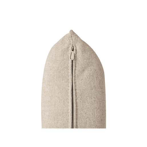 Chaise longue à direita YERRES Tecido Creme