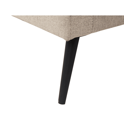 Chaise longue à direita YERRES Tecido Creme