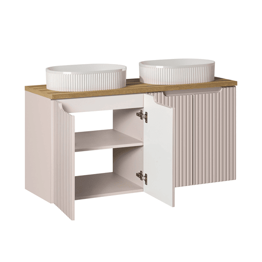 Lavatório duplo 120cm 4 portas Riva Cashmere Madeira
