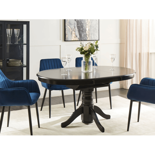 Mesa de jantar extensível AKRON Preto 106150 cm 106 cm