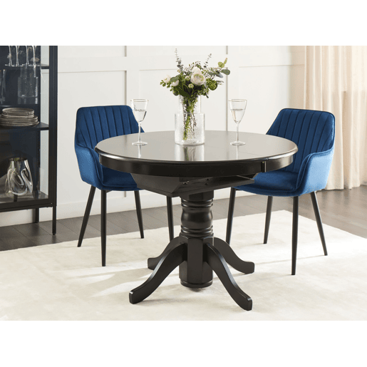 Mesa de jantar extensível AKRON Preto 106150 cm 106 cm