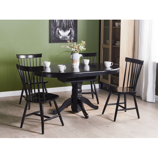 Mesa de jantar extensível AKRON Preto 106150 cm 106 cm