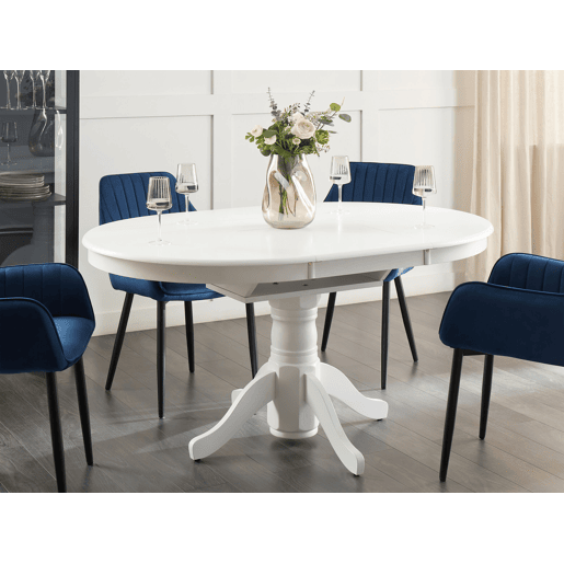 Mesa de jantar extensível AKRON Branco 106150 cm 106 cm