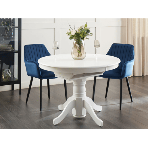 Mesa de jantar extensível AKRON Branco 106150 cm 106 cm