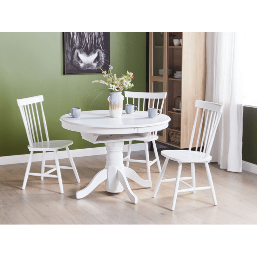 Mesa de jantar extensível AKRON Branco 106150 cm 106 cm