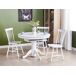 Beliani Mesa de comedor extensible AKRON 106x106 Beliani Mesa de comedor extensible AKRON 106x106 Blanco