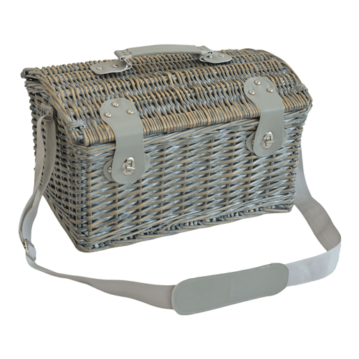 Cesto de piquenique Folldal com saco isolante para 2 pessoas 40x28x25cm - RoxoBege casa.pro