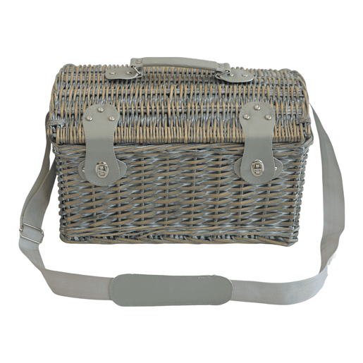 Cesto de piquenique Folldal com saco isolante para 2 pessoas 40x28x25cm - RoxoBege casa.pro