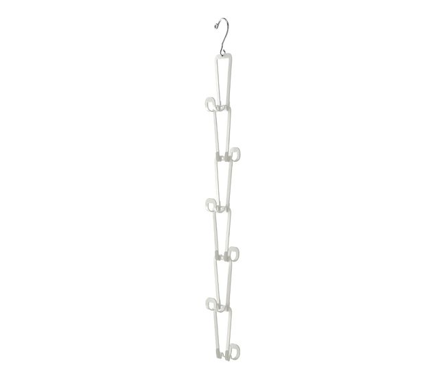 Percha para bolsos blanco con 6 ganchos - h77 cm