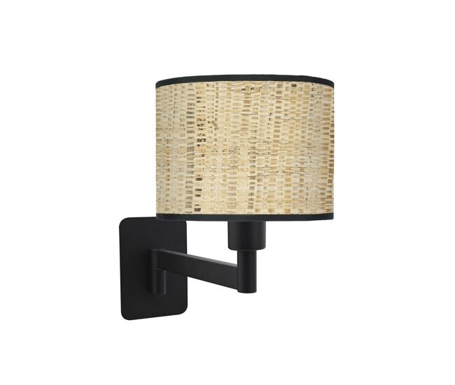 Aplique de pared metal color negro serie moda 17cm