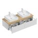 Mueble doble lavabo 2 cajones Livia Mueble doble lavabo 2 cajones Livia Blanco