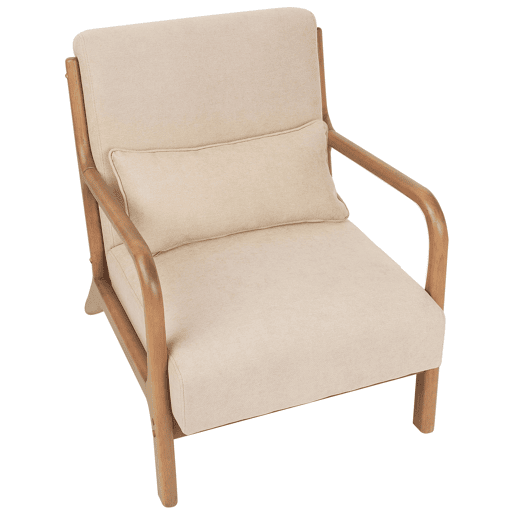 Poltrona SKOVDE Tecido Creme Poltrona SKOVDE Tecido Creme
