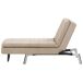 Beliani Chaise longue Poliéster LOIRET Beliani Chaise longue Poliéster LOIRET Beige