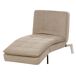 Beliani Chaise longue Poliéster LOIRET Beliani Chaise longue Poliéster LOIRET Beige