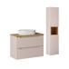 Mueble de lavabo individual de y mueble columna Riva 80 Mueble de lavabo individual de y mueble columna Riva 80 Beige