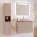 Mueble de lavabo individual de y mueble columna Riva 80 Mueble de lavabo individual de y mueble columna Riva 80 Beige
