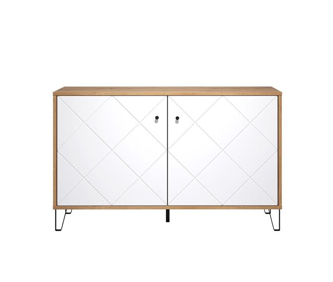 Buffet 2 puertas decoración roble artesanal l123 cm - touch