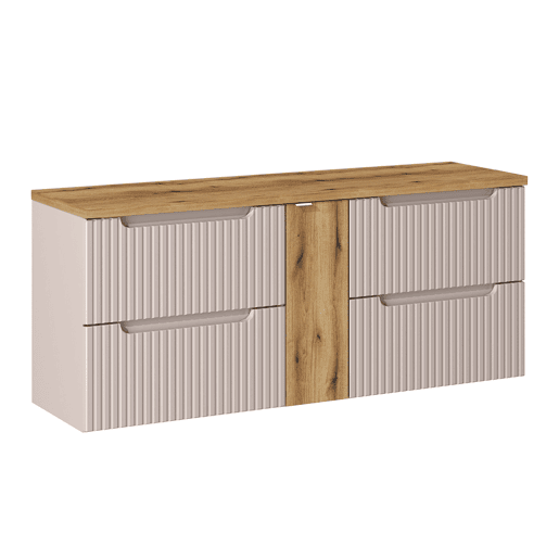 Móvel lavatório 140cm 4 gavetas Riva Cashmere Madeira