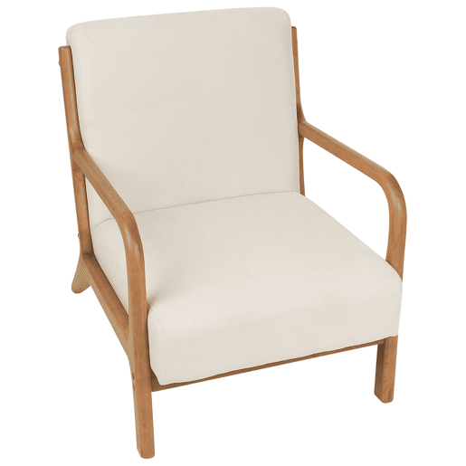Poltrona SKOVDE Tecido Creme claro Poltrona SKOVDE Tecido Creme claro