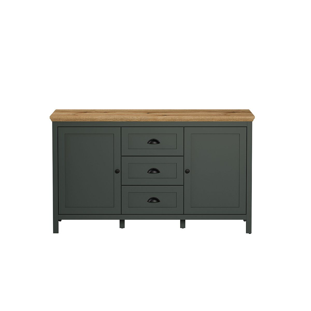 Buffet bajo de 2 puertas y 3 cajones l146 cm - stanton