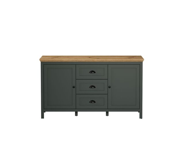 Buffet bajo de 2 puertas y 3 cajones l146 cm - stanton