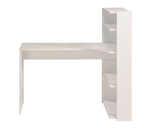 Escritorio blanco con estante de almacenamiento l121 cm - mister