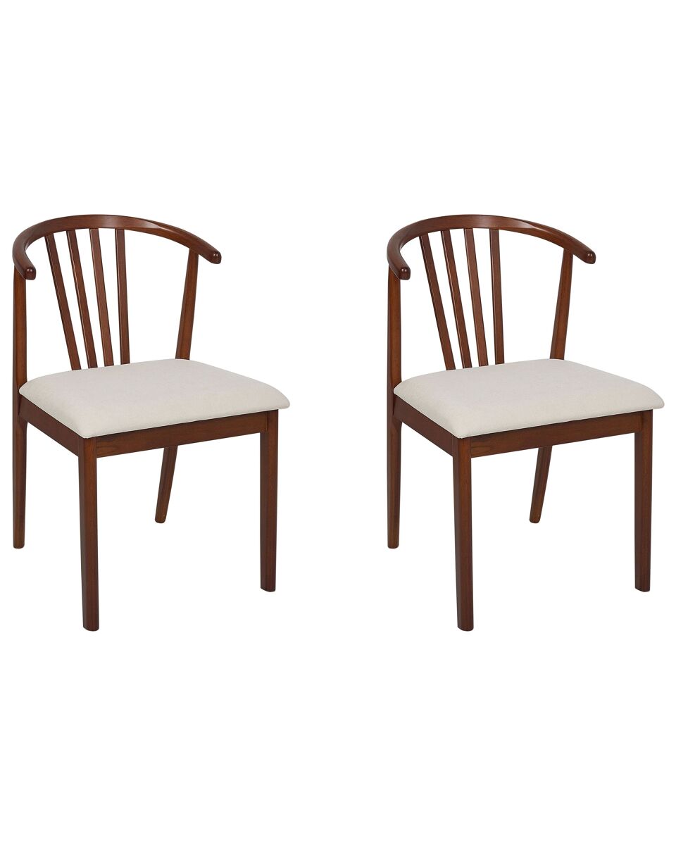 Beliani Silla de comedor CRAIG Madera Oscura
