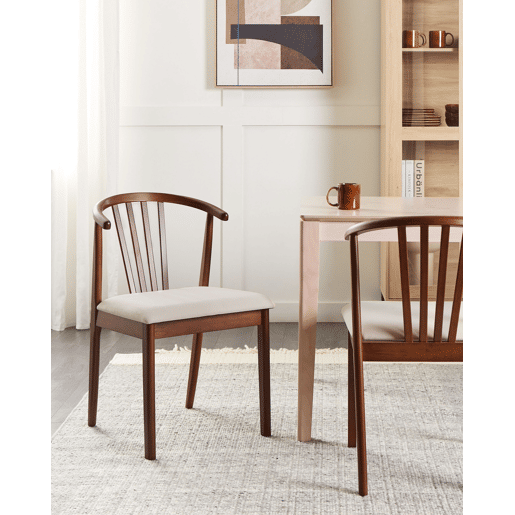 Conjunto de 2 cadeiras de jantar CRAIG Madeira Castanho escuro