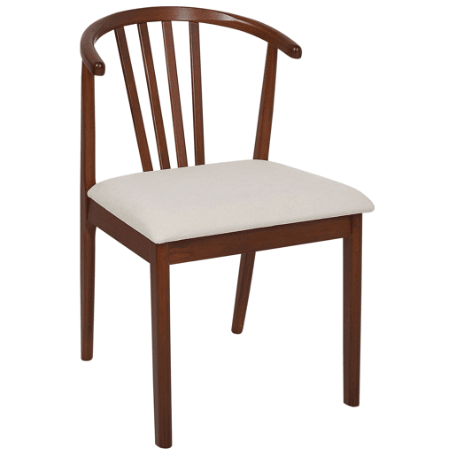 Conjunto de 2 cadeiras de jantar CRAIG Madeira Castanho escuro