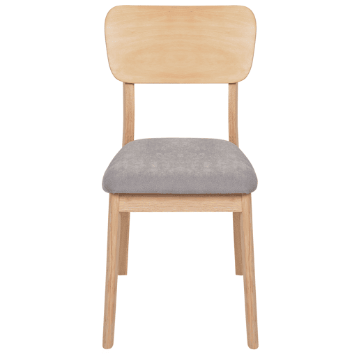 Conjunto de 2 cadeiras de jantar MINIER Madeira Castanho claro